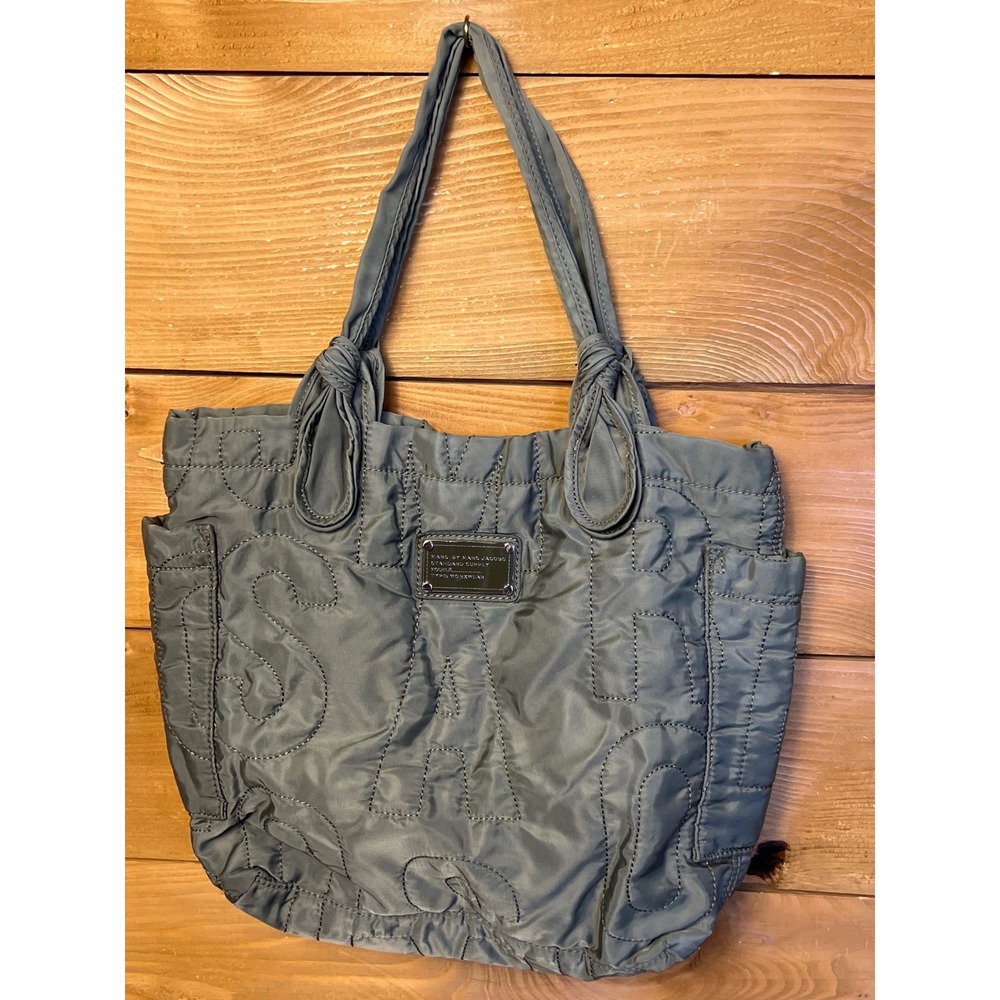 Marc by Marc Jacobs Nylon Quilted Tote Bag Gray Standard Supply Workwear Laptop